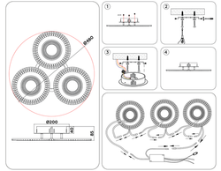 Ambrella Потолочный светодиодный светильник с пультом Original FA4001