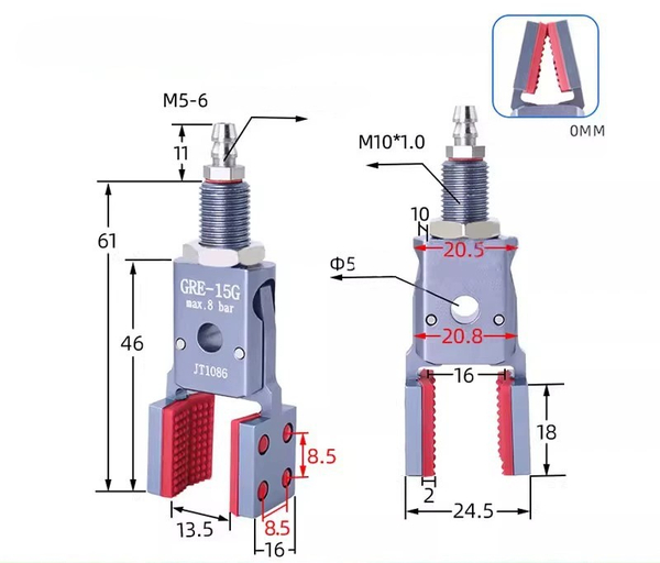 Mini-gre-15g (clamping range: 0-13mm) no detection model