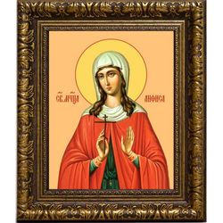 Анфиса Римская Святая мученица. Икона на холсте.