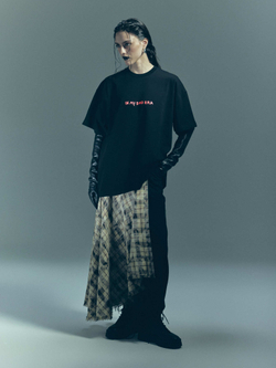 Юбка-килт Grunge, бежево-черная