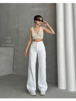 Джинсы широкие летние посадка WIDE LEG (Вайд лег)