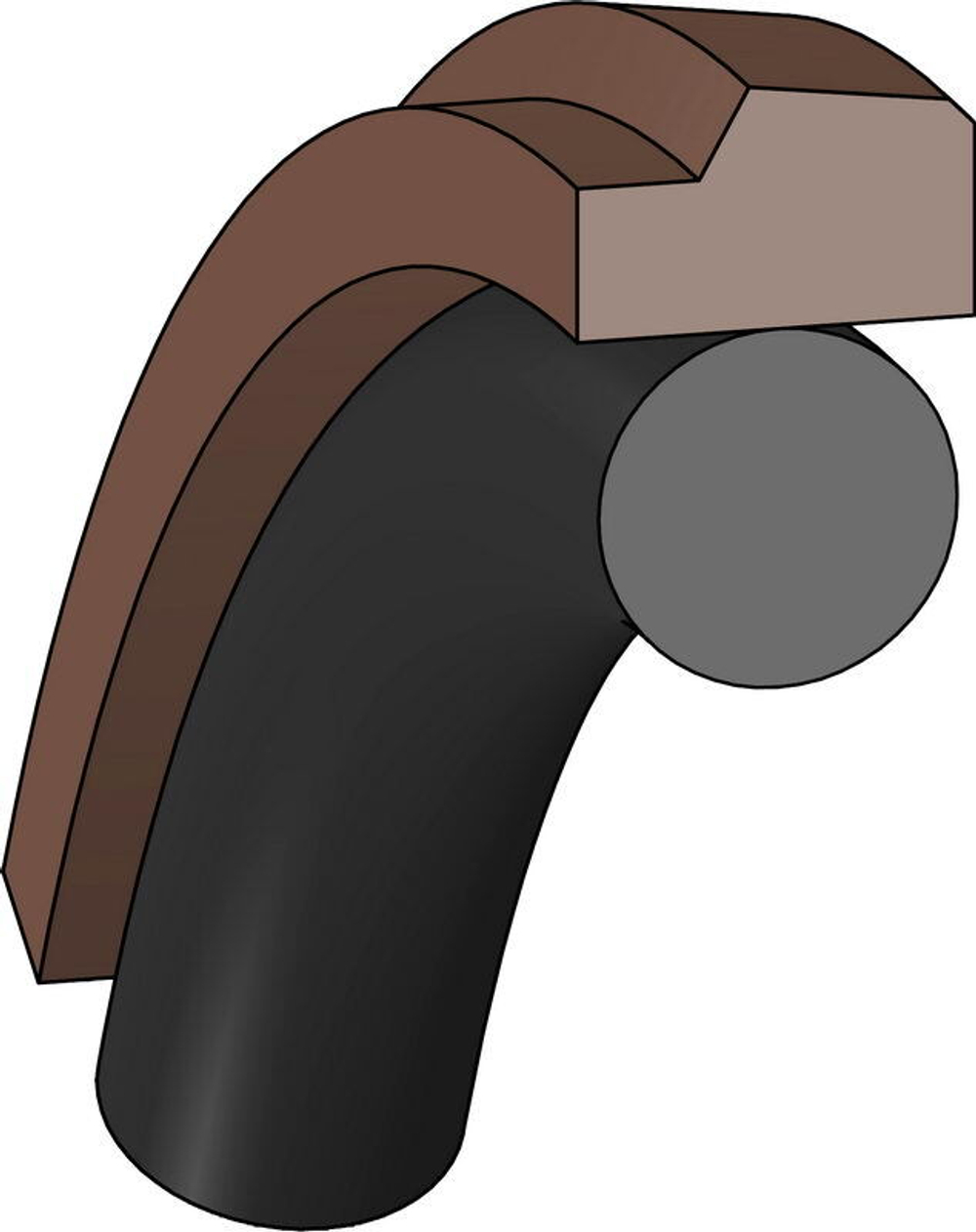 A302-120 Поршневое уплотнение одностороннего действия 120-104,9-6,3