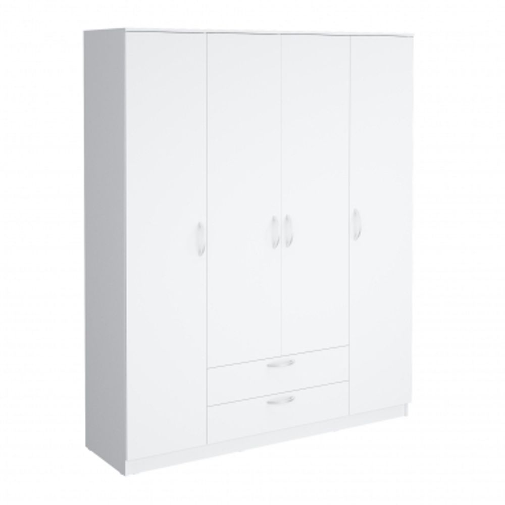 Шкаф гардеробный 1600 Париж (Белый), МФ 1+1, г. Уфа