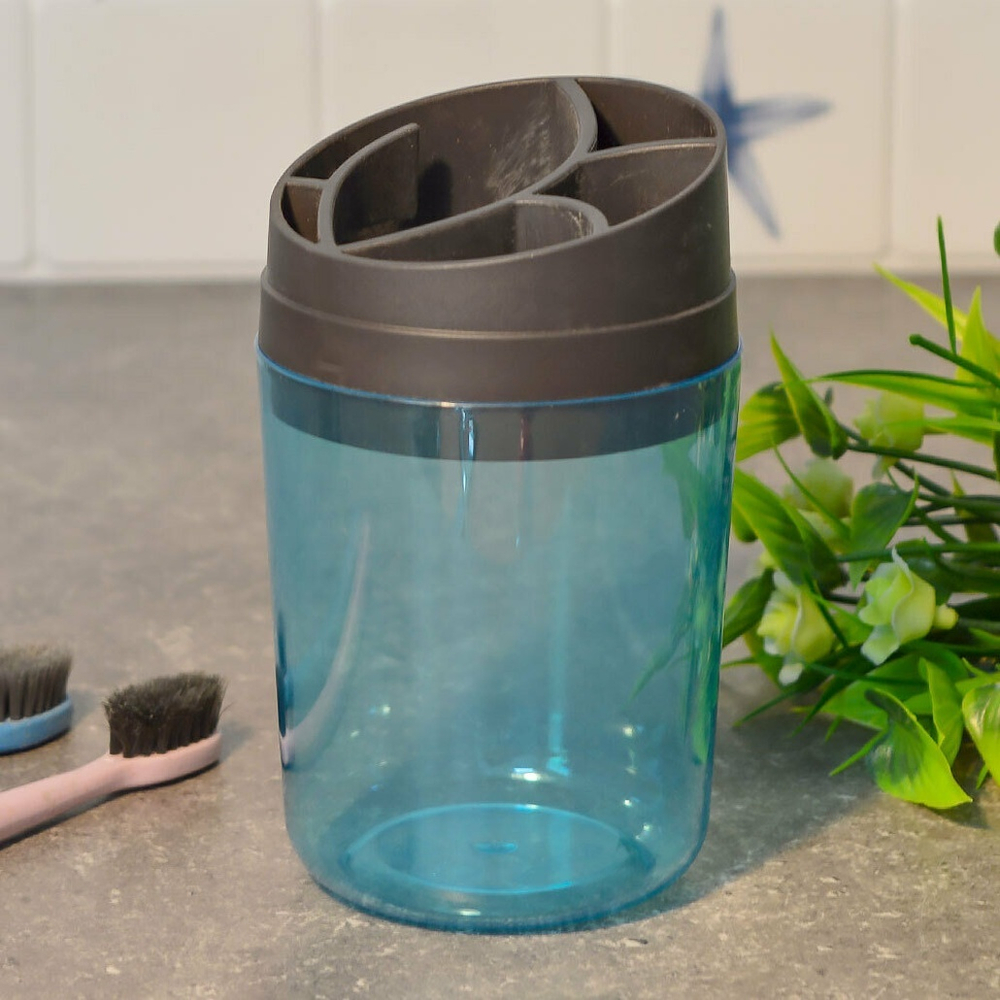 Подставка для зубных щеток "Boho", небесно-голубой