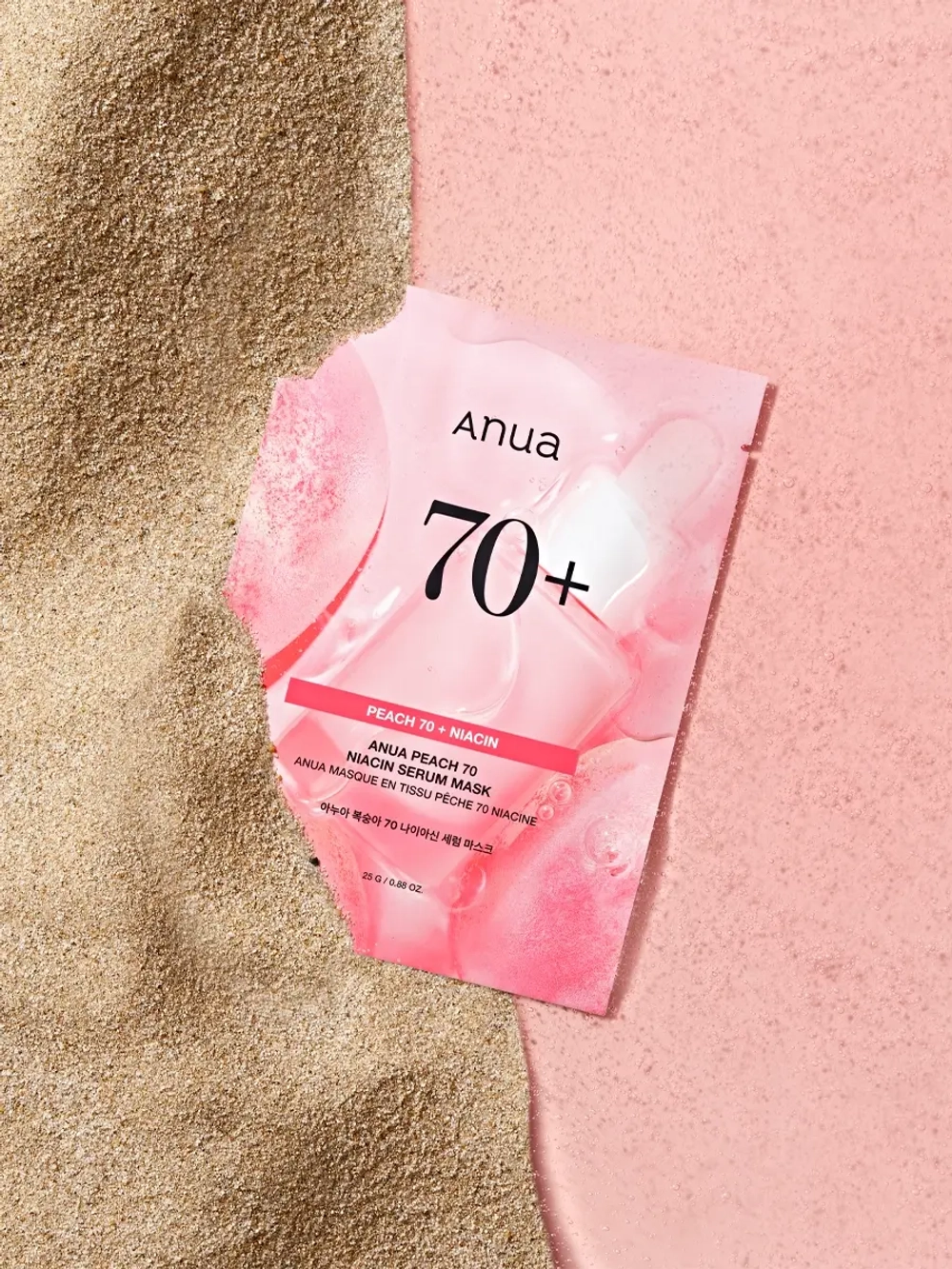 Anua Тканевая маска с экстрактом персика и ниацинамидом для сияния кожи Peach 70% Niacin Serum Mask 25 мл