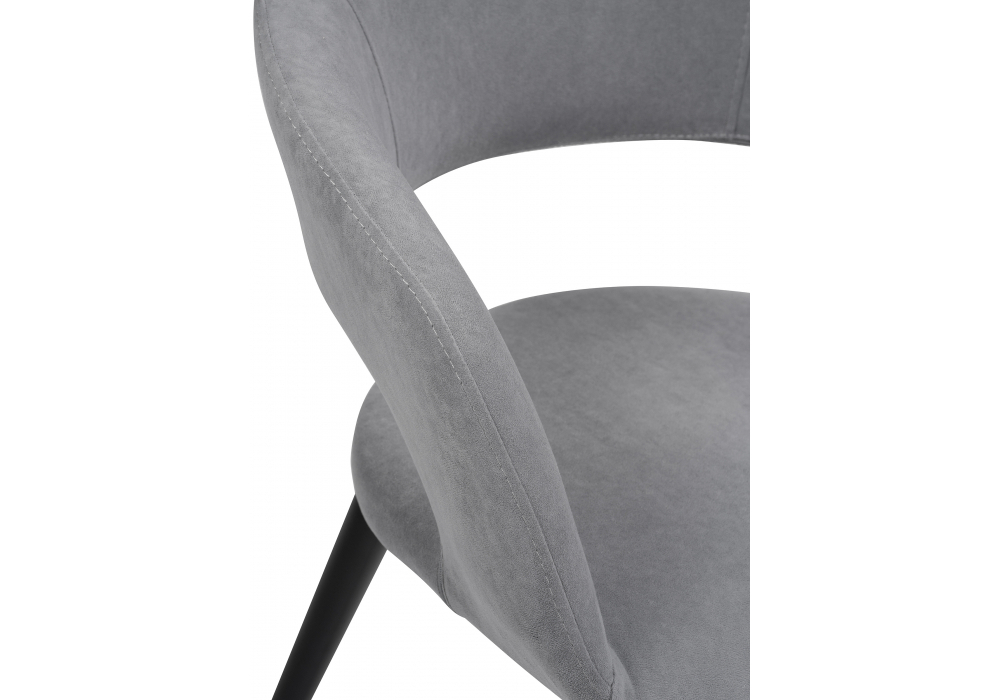 Стул на металлокаркасе Woodville Торган катания сильвер, ножки черные