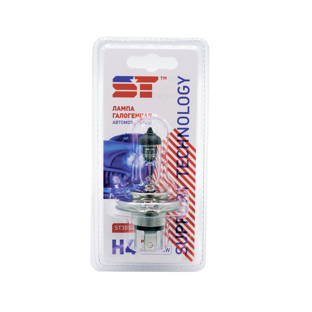 Лампа 12 В H4 60/55 Вт Р43 галогенная блистер ST