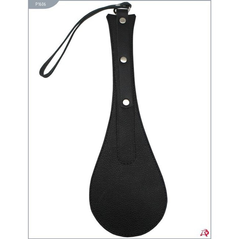 Фигурный спанкер из натуральной кожи "Хлопушка" (Цвет: черный)