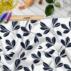 Ткань премиум мембрана минималистичные листья
