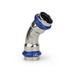 Угольник VARMEGA 45гр. двухраструбный Inox Press 22x22