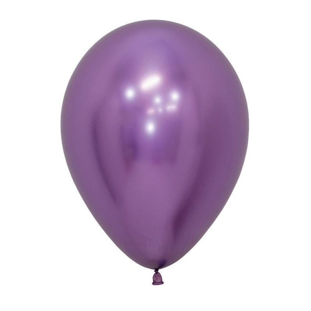 Шар (12"/30 см) Reflex, Зеркальный блеск, Фиолетовый (968), хром 12 шт.