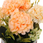 Цветочная композиция «Гортензия» 14*19см персиковая в керамическом горшке HL-06