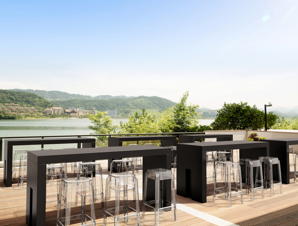 Табурет прозрачный полубарный, Siesta Contract Fox 65, прозрачный