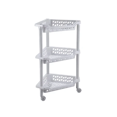 ЭТАЖЕРКА УГЛОВАЯ ТЕРЕЗА 3 ПОЛКИ 400Х270Х610 ММ (Светло-серый)