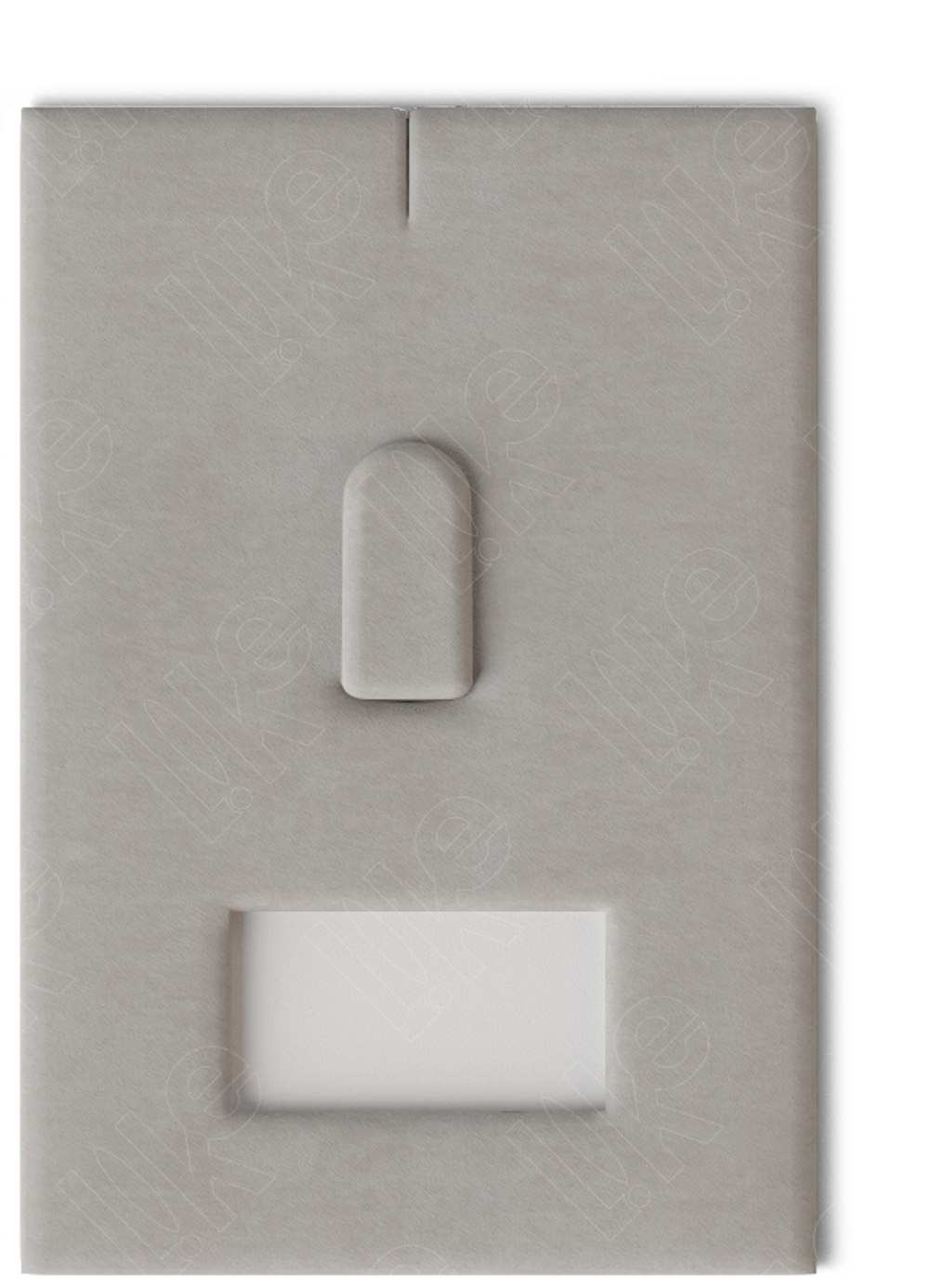 Вкладыш 05/наклонный/для кольца/язычок/окошко для бирки/прорезь для нитки