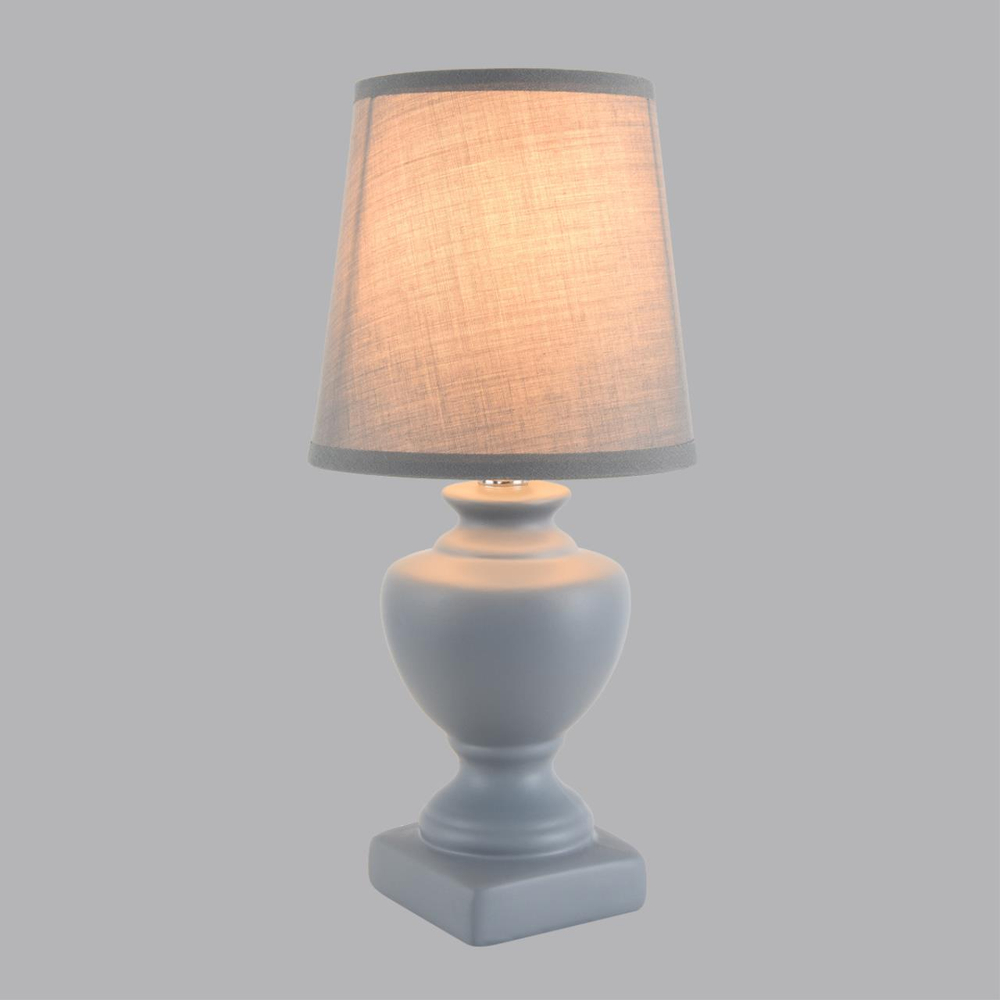 8164/1T CLASSI LN26 483 серый, керамика/текстиль Настольная лампа E14 1*40W 220V BIANKA