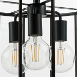 798237 Люстра GENNI 3х40W E27 ЧЕРНЫЙ МАТОВЫЙ/ПРОЗРАЧНЫЙ