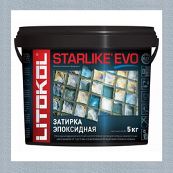 LITOKOL Эпоксидный шовный заполнитель (затирка) STARLIKE EVO / СТАРЛАЙК (белый), 5 кг