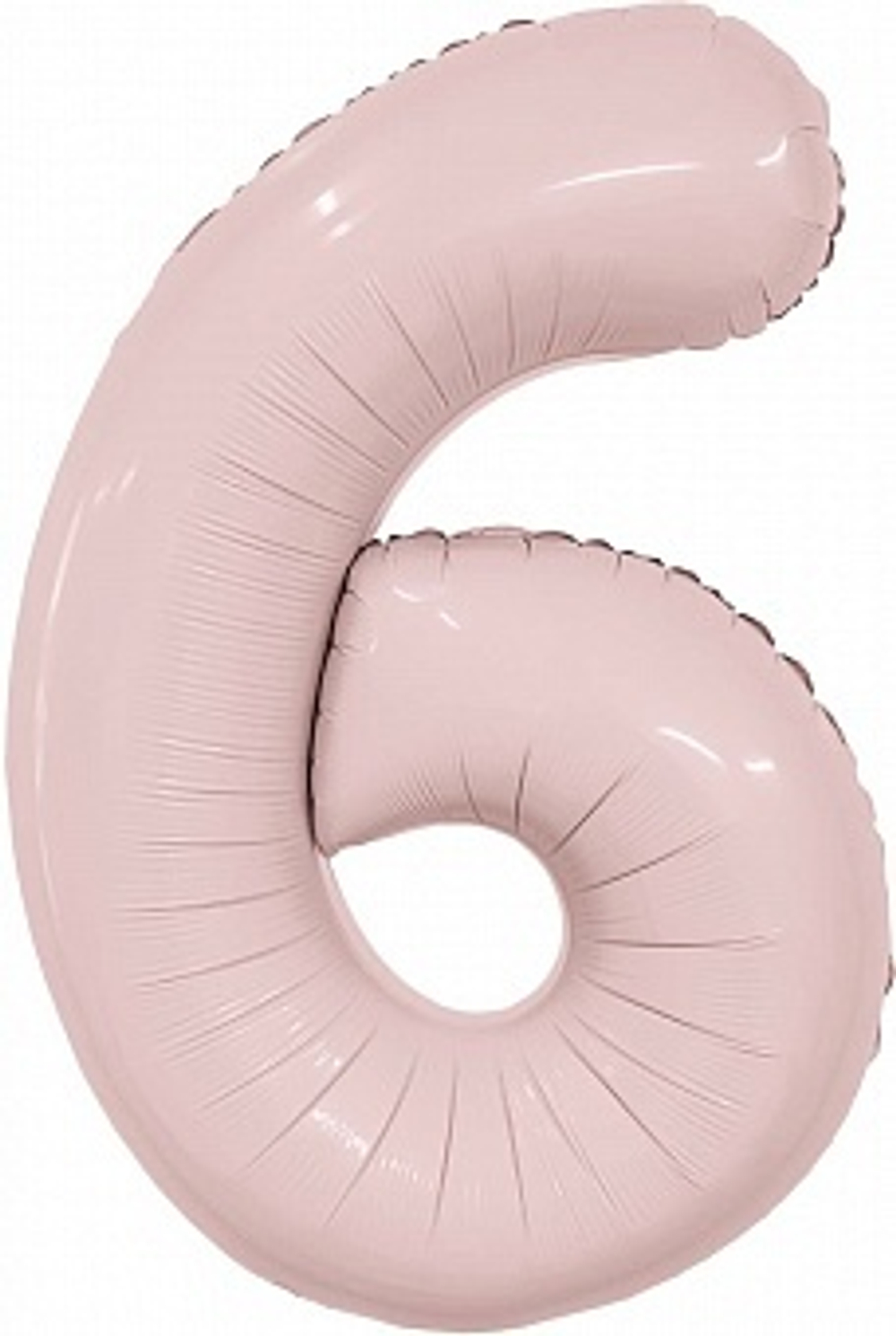 Р Цифра 6 Slim Пыльная роза (40''/102 см)