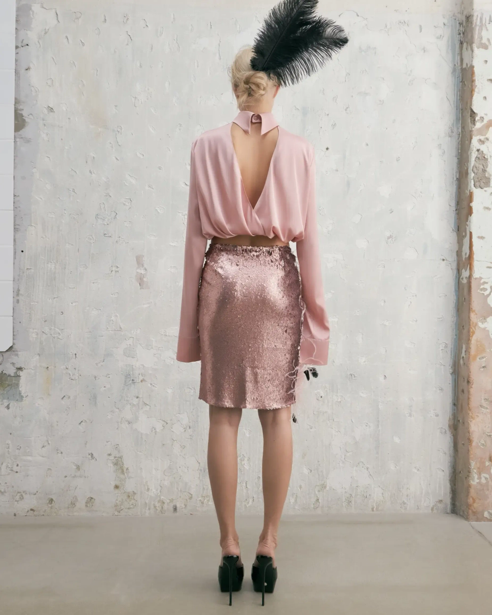 Атласная рубашка Trick Pink