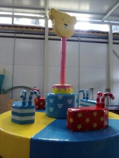 Детская карусель платформа "Мишка" (d200 см) с электроприводом