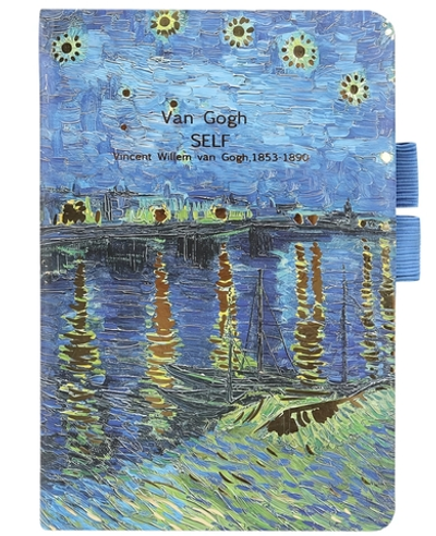 Блокнот 11*16см. 80л. линия "Звездная ночь" петля-держатель для ручки (Darvish)