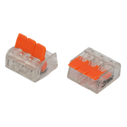 Клемма ЭРА NO-225-429 универсальная 221-413 компактная с рычагами 3-проводная 0.2-4 мм2 (упаковка 4 шт.)