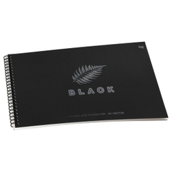 Альбом для рисования 40л., А4, на гребне "Just black", soft-touch ламинация, выб. лак, BG