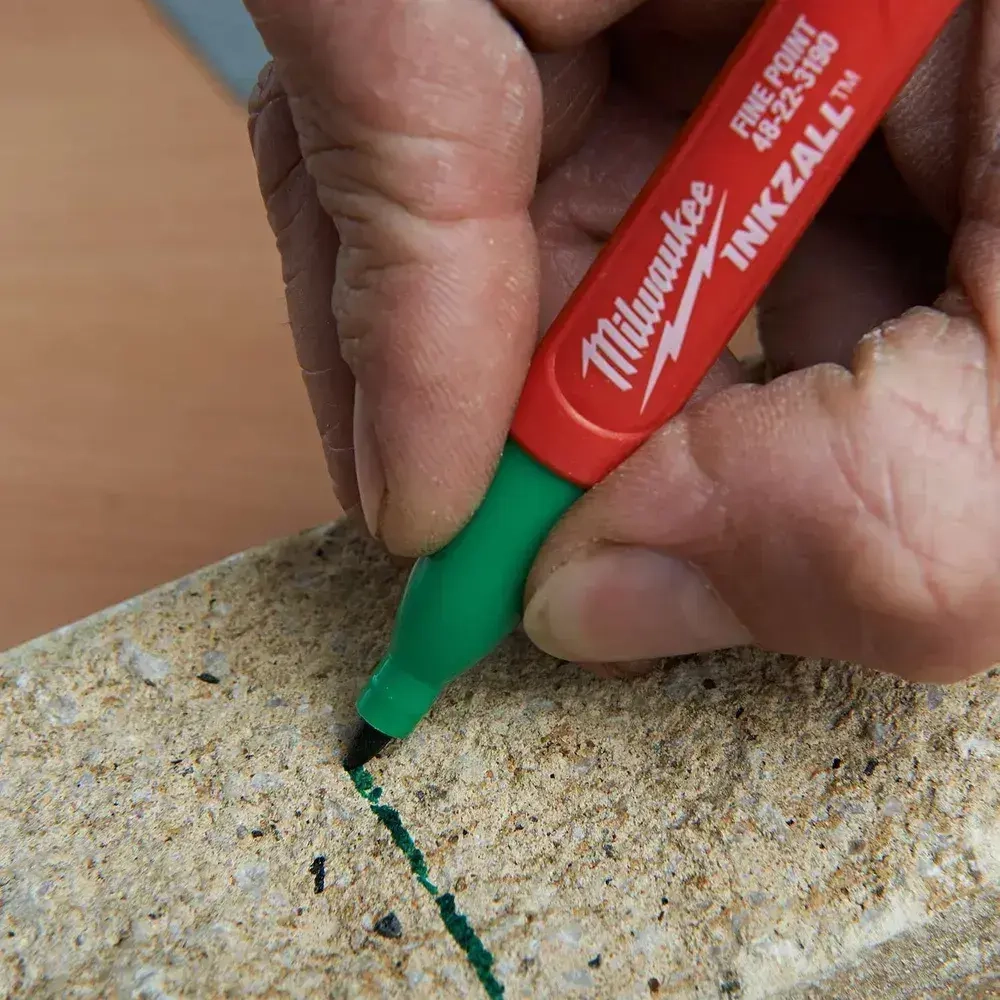 Маркеры с тонким пером, набор - синий, красный, зеленый, черный, Milwaukee INKZALL