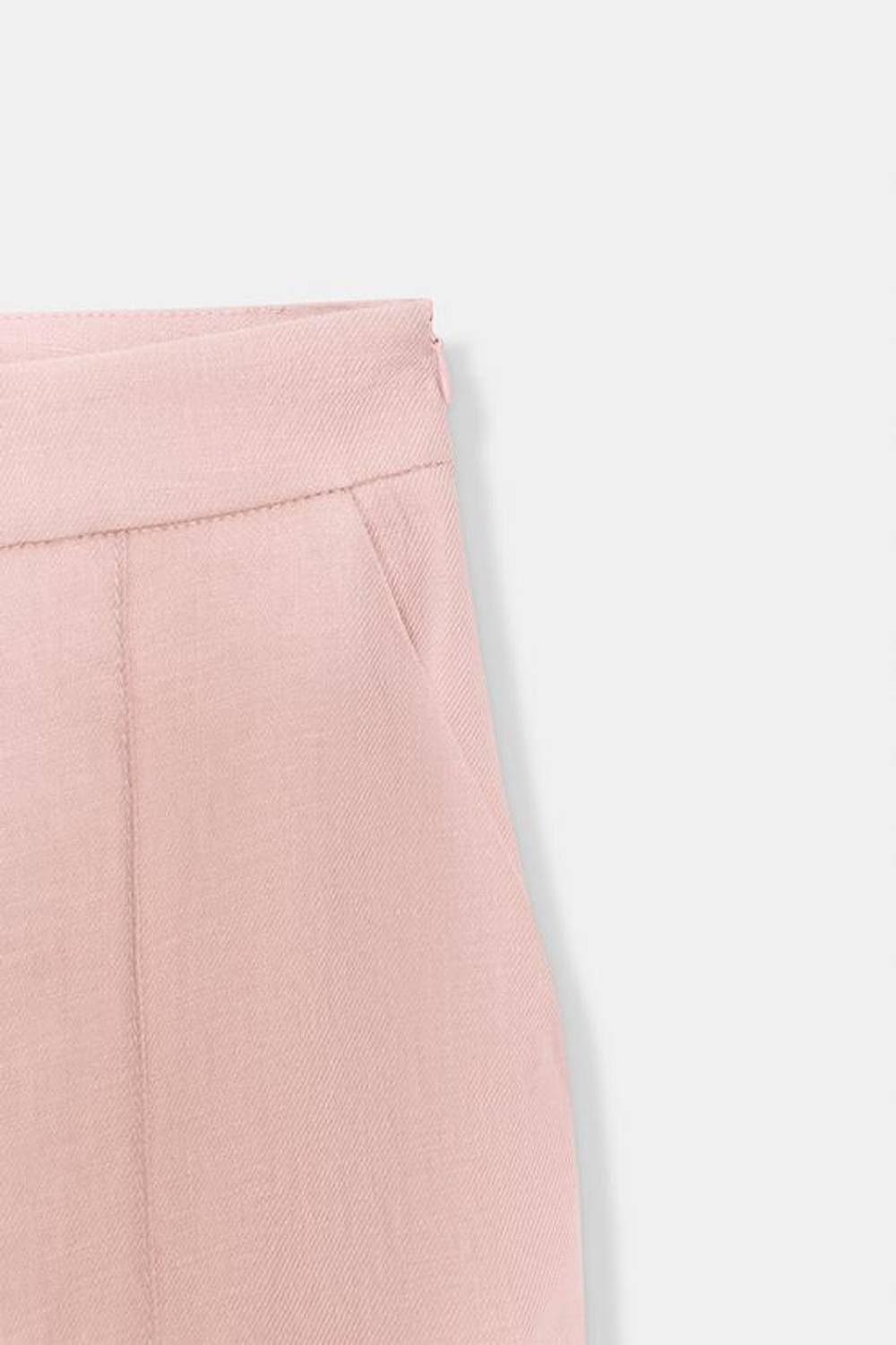 ZARA ПРЯМЫЕ БРЮКИ ИЗ 100% ЛЬНА, ТЕЛЕСНО-РОЗОВЫЙ