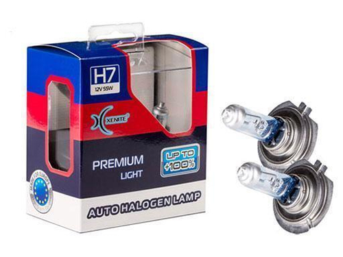 Лампа 12 В H7 55 Вт +100% галогенная Xenite 2 шт.