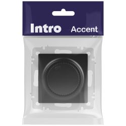 Светорегулятор Intro Accent 6-401-05 поворотный, 600Вт 230В, IP20, СУ, антрацит