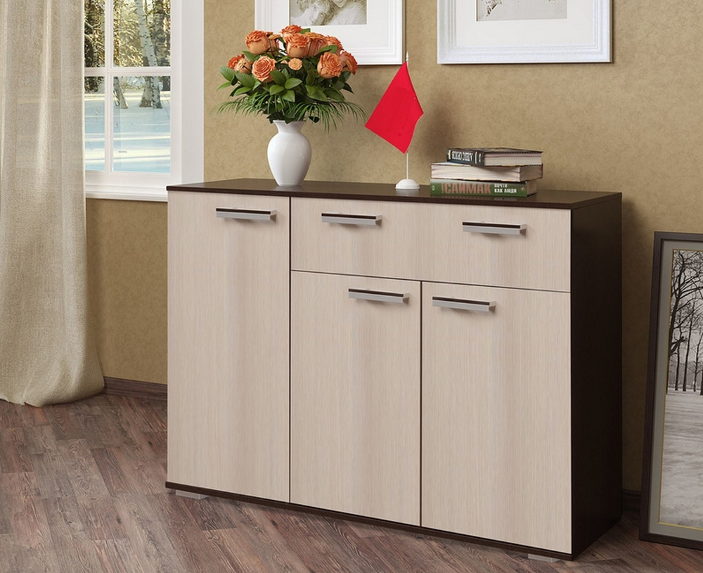 Комод длинный Стандарт 4 NEW, венге/лоредо