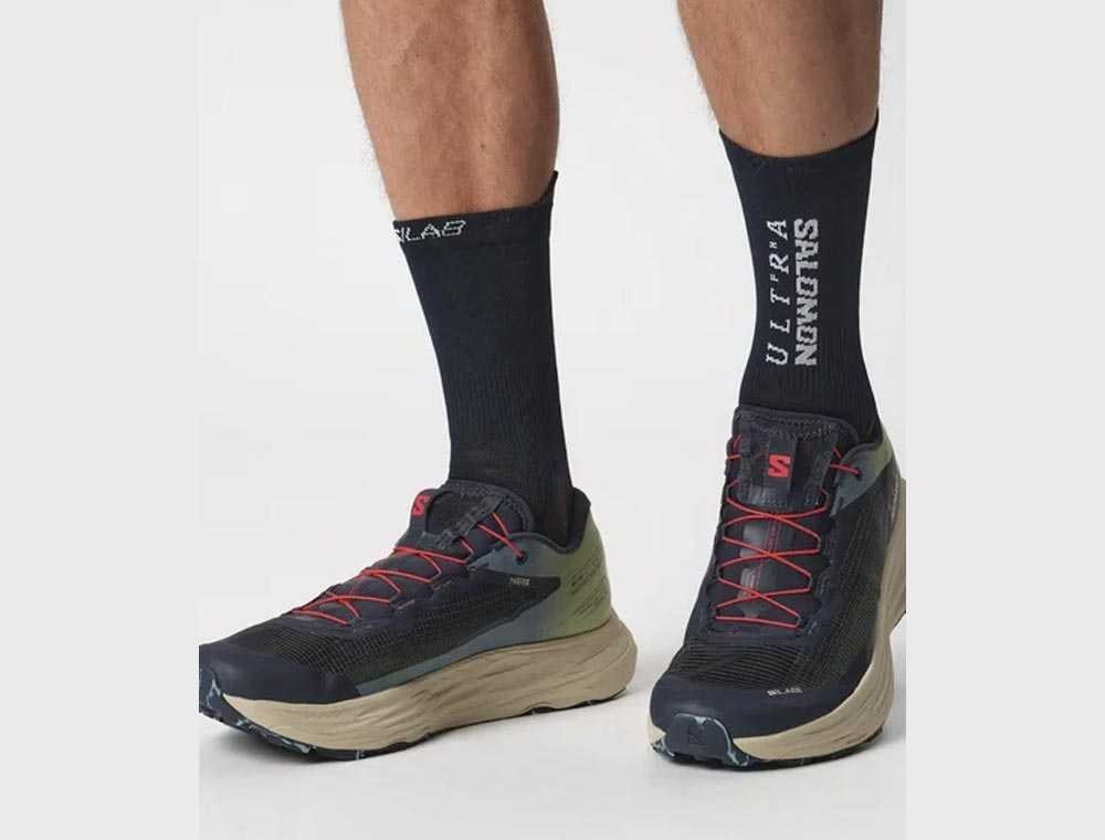 Кроссовки для бега мужские Salomon S/LAB Ultra U Тёмно-синий-Лайм