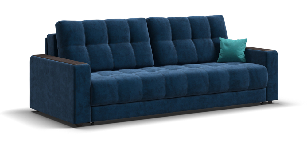 Диван Босс Велюр Монолит синий