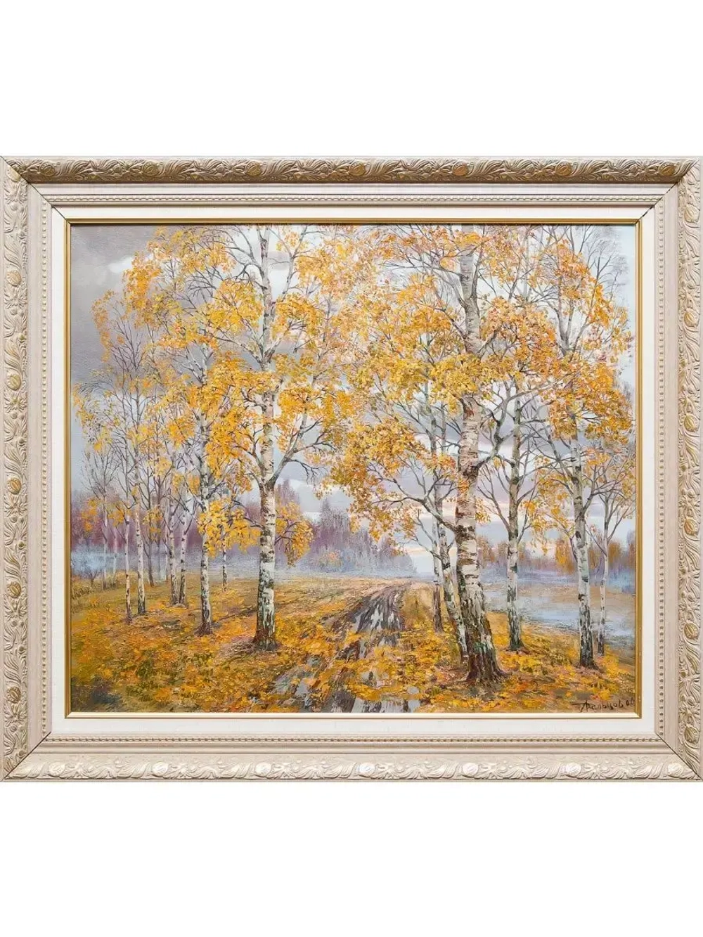 Картина маслом "Осень" Дельцов