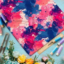 Ткань премиум бифлекс яркие хаотичные пятна