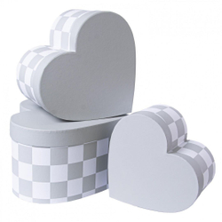 Коробка сердце "Клетка" 24*20,8*14