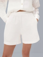 Костюм - пижама с шортами из муслина домашний оверсайз