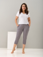 Бриджи Дв-202/серый-цветочныйорнамент