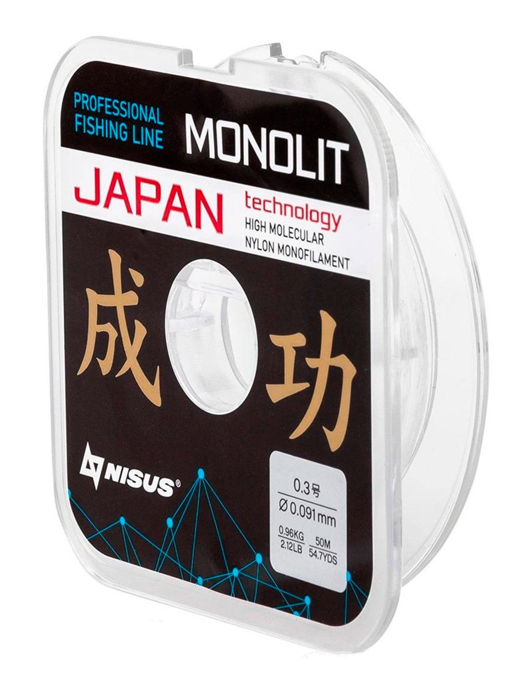 Леска для рыбалки Nisus MONOLIT Nylon Transparent 0,091mm/50m (N-MO-0.091-50)