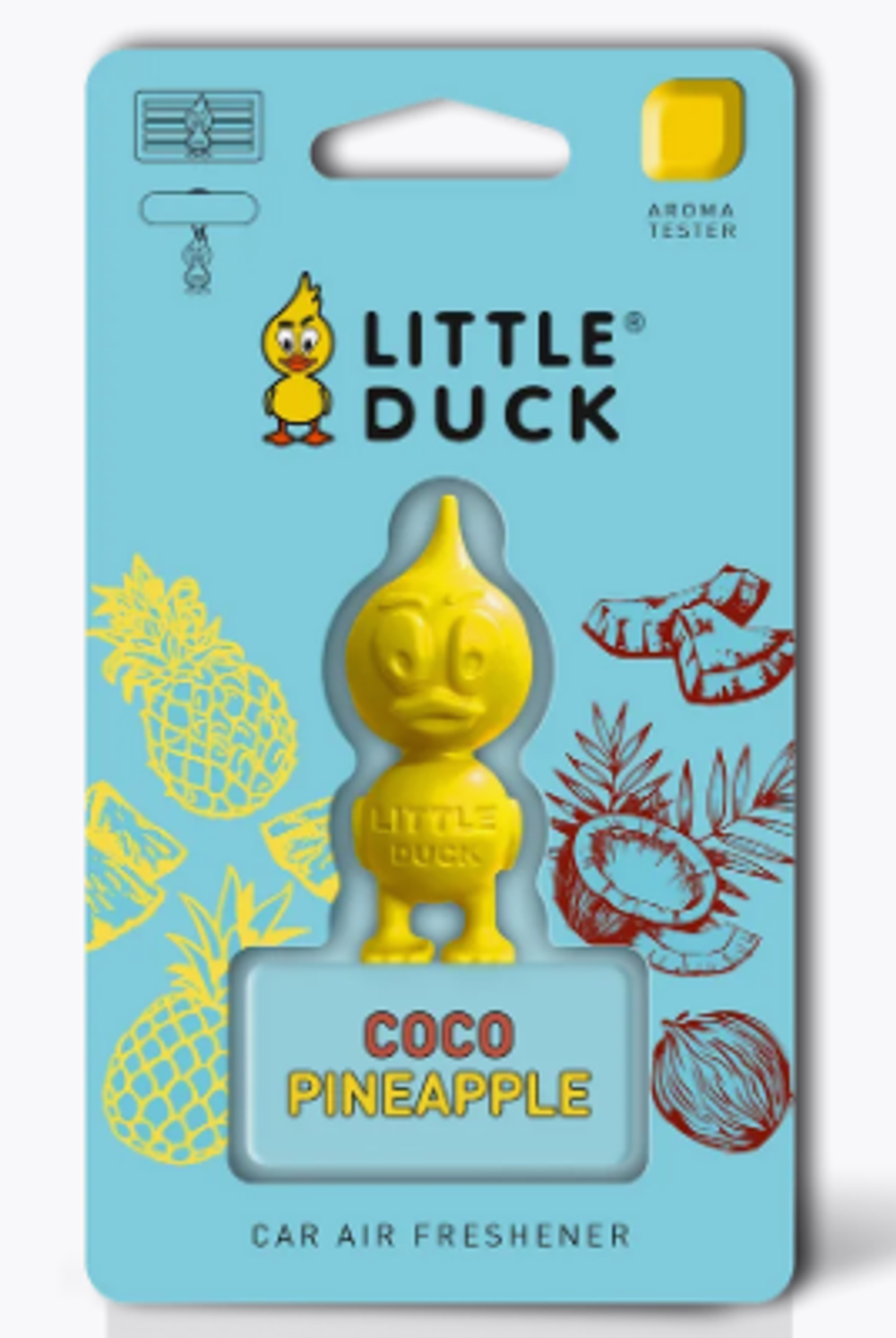 Ароматизатор-игрушка MIODORE 3D -Polymer "LITTLE DUCK" LD- 4 КОКОС-АНАНАС