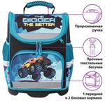 Ранец ЮНЛАНДИЯ WISE для начальной школы, "Monster-truck", 37х29х15 см, 229948