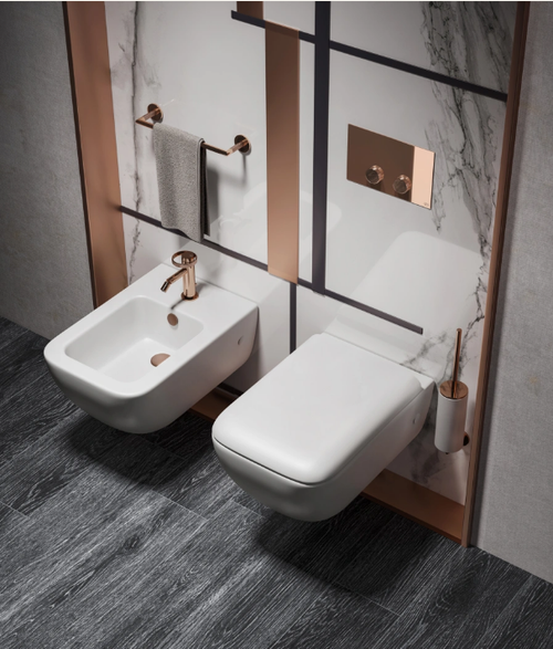 Ёршик Gessi Anello, настенный, цвет White/Antique Brass
