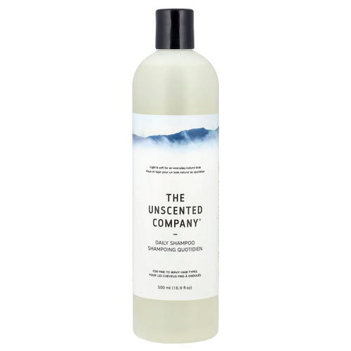 The Unscented Company, Ежедневный шампунь, для тонких и волнистых волос, без отдушек, 500 мл (16,9 жидк. Унции)