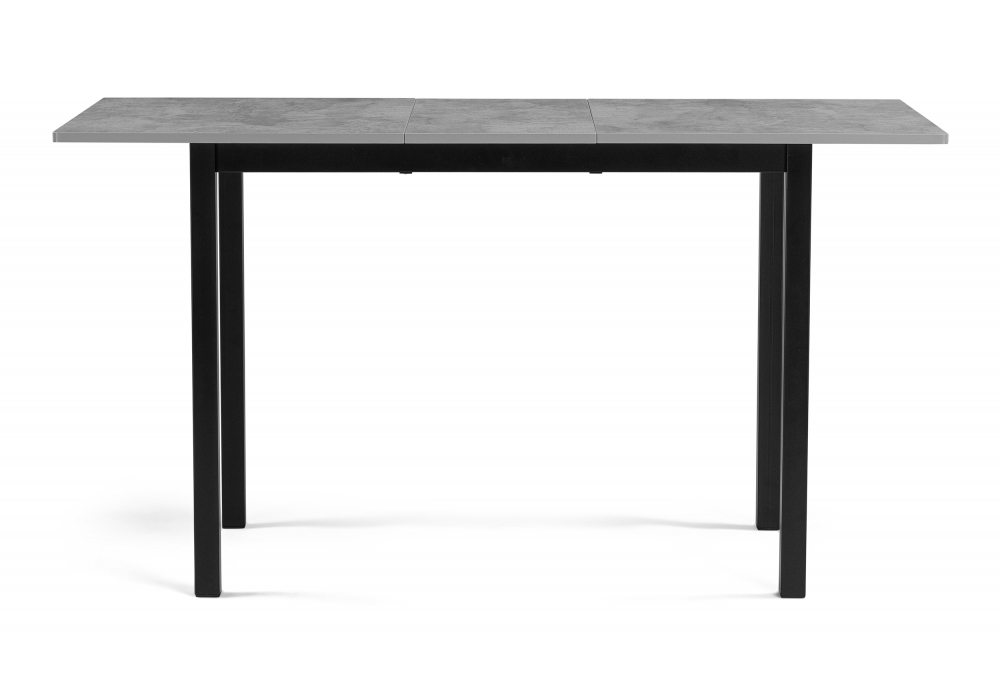 Стол деревянный Woodville Аркон 110(130)х68х75 бетон, черный, ножки черные