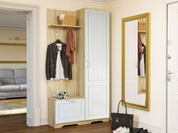 Прихожая Оливия-3 Дуб Сонома/белое дерево