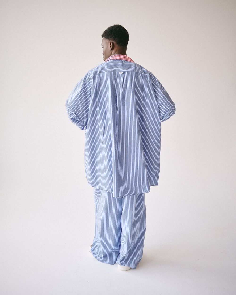 Рубашка One Two Oversized Striped синяя / красная