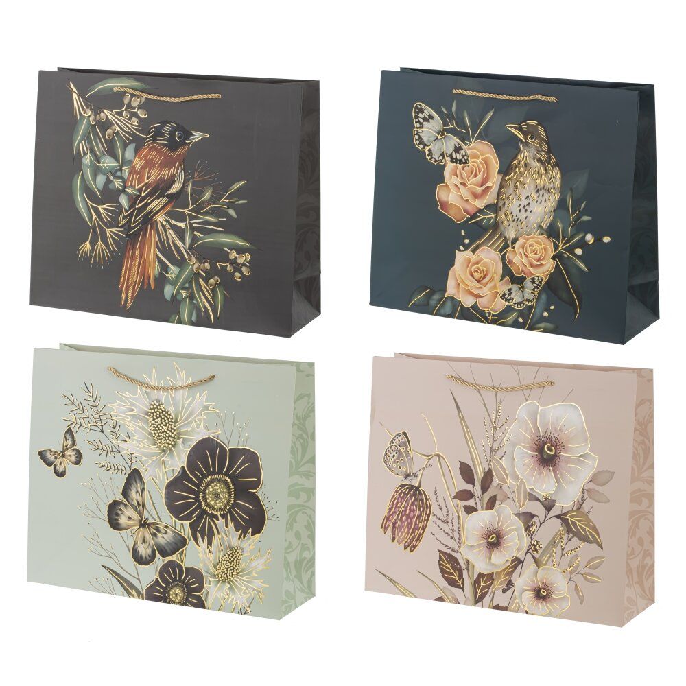 GAEM Пакет подарочный (бумага 210г/м2, блок микс 12шт), L38 W12 H32 см, 4в.