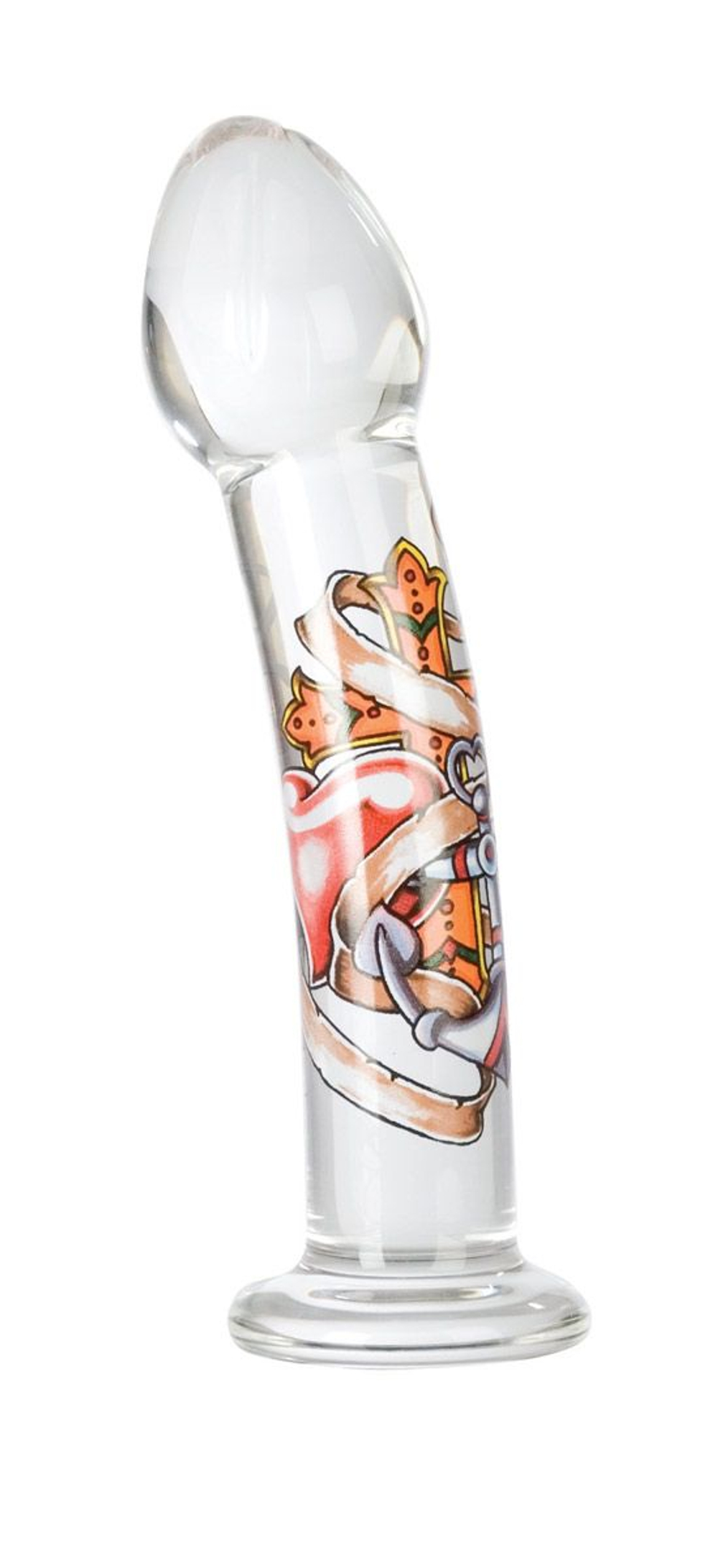 Стеклянная анальная пробка Inked Glass Probe - 15 см. (Цвет: прозрачный)